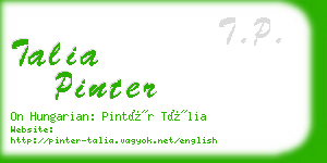 talia pinter business card
